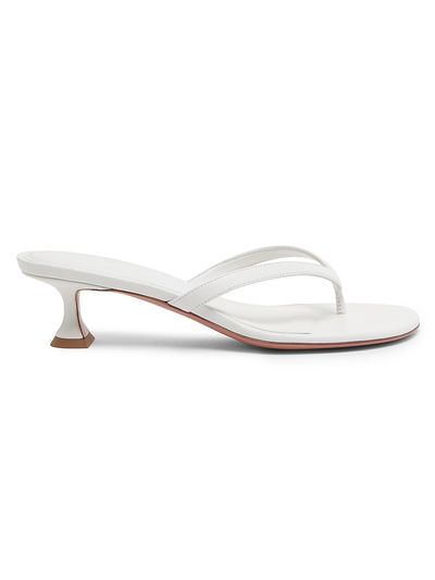 Amina Muaddi Women's Juliette 45MM Leather Thong Sandals