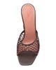 Amina Muaddi Women's Lupita 95MM Mesh & Leather Mules - 4