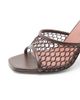 Amina Muaddi Women's Lupita 95MM Mesh & Leather Mules - 5