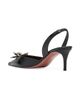 Amina Muaddi Women's Rosie Crystal 60MM Bow Leather Slingback Pumps - 4