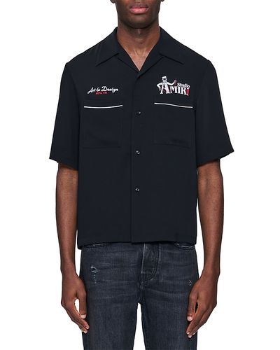 Amiri amiri Art & Design Crepe Camp Shirt