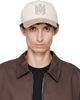 AMIRI AMIRI Beige MA Two Tone Cotton Cap - 1