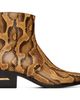 AMIRI AMIRI Beige Python Embossed Ryder Boots - 1
