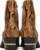 AMIRI AMIRI Beige Python Embossed Ryder Boots - 2
