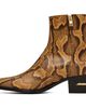 AMIRI AMIRI Beige Python Embossed Ryder Boots - 3