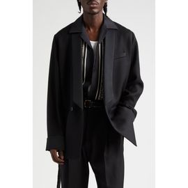 AMIRI AMIRI Belted Wool Blend Smoking Jacket