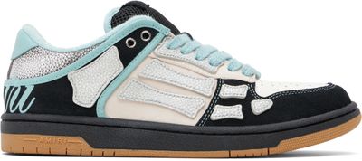 AMIRI AMIRI Black & Blue XL Skel Top Low Sneakers