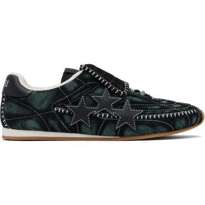 AMIRI AMIRI Black & Green Pacific Flat Sneakers