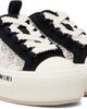 AMIRI AMIRI Black & Off-White Mesh Stars Court Low Sneakers - 4