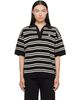 AMIRI AMIRI Black & White MA Stripe S/S Polo - 1