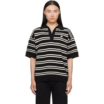 AMIRI AMIRI Black & White MA Stripe S/S Polo
