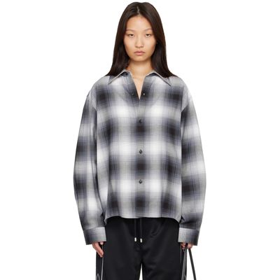 AMIRI AMIRI Black & White Oversized Flannel Shirt