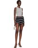 AMIRI AMIRI Black & White Script Stripe Sweat Shorts - 4