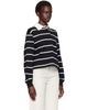 AMIRI AMIRI Black & White Striped Long Sleeve Polo - 2