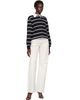 AMIRI AMIRI Black & White Striped Long Sleeve Polo - 4