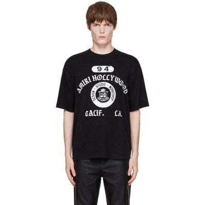 AMIRI AMIRI Black 'AMIRI' Collegiate Box T-shirt