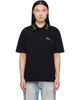 AMIRI AMIRI Black 'AMIRI' Floral Collar Polo - 1