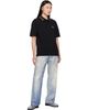 AMIRI AMIRI Black 'AMIRI' Floral Collar Polo - 4