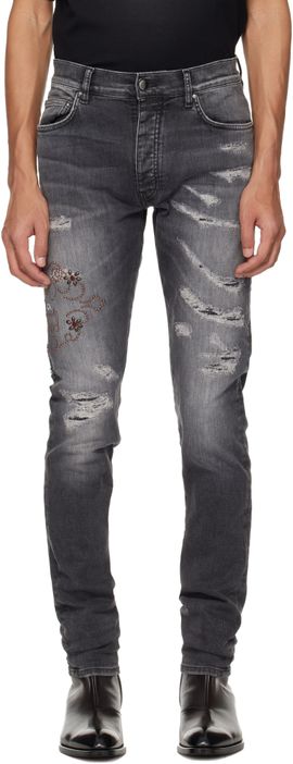 AMIRI AMIRI Black 'AMIRI Hollywood' Studded Jeans