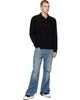 AMIRI AMIRI Black 'Amiri' Soft Rib Knit Polo - 4