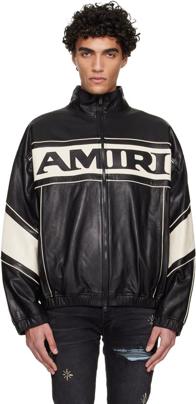 AMIRI AMIRI Black 'AMIRI' Sport Leather Jacket