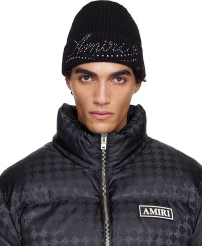 AMIRI AMIRI Black 'AMIRI' Stud Beanie
