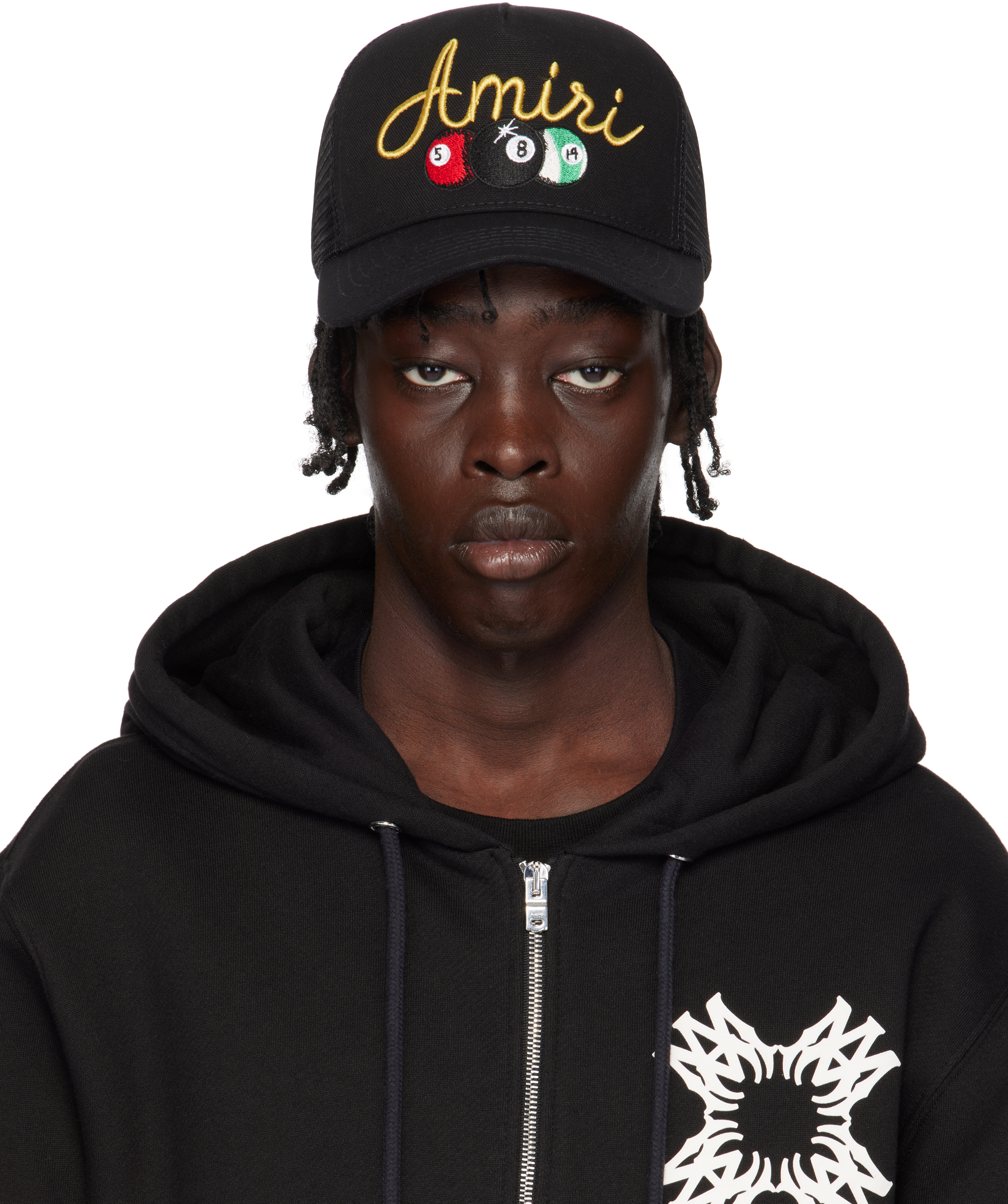 AMIRI - Black Billiards Trucker Cap