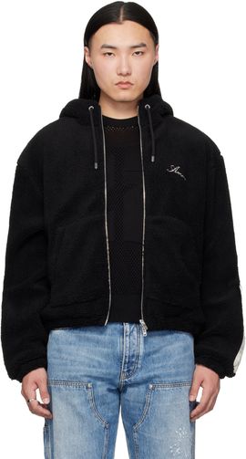 AMIRI AMIRI Black Bones Fleece Zip Hoodie