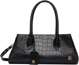 AMIRI AMIRI Black Embossed Croc Honey 40 Shoulder Bag