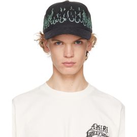 AMIRI AMIRI Black Flames Baseball Cap