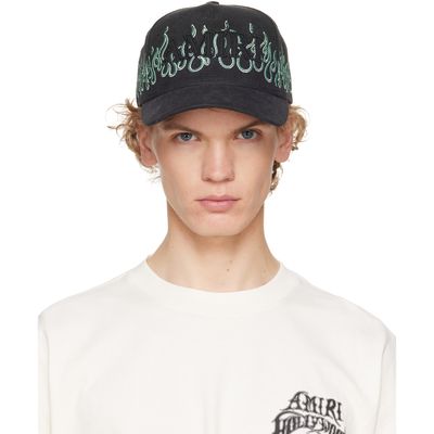 AMIRI AMIRI Black Flames Baseball Cap