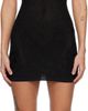AMIRI AMIRI Black Floral Crochet Polo Minidress - 1
