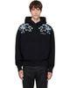 AMIRI AMIRI Black Floral Embroidered Hoodie - 1
