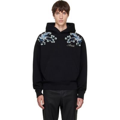 AMIRI AMIRI Black Floral Embroidered Hoodie