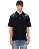 AMIRI AMIRI Black Floral Embroidered Polo - 1