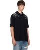 AMIRI AMIRI Black Floral Embroidered Polo - 2