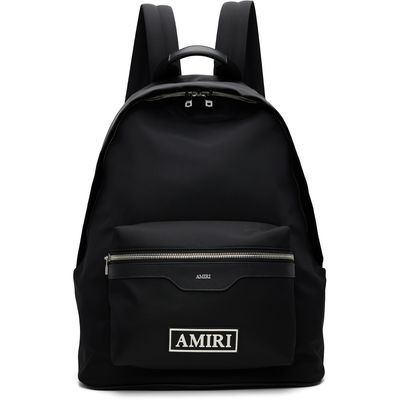 AMIRI AMIRI Black Logo Patch Nylon Backpack