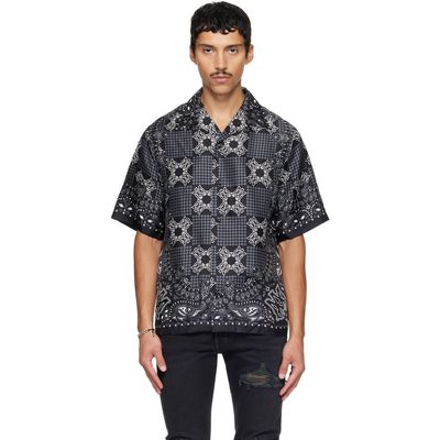 AMIRI AMIRI Black MA Check Camp Shirt