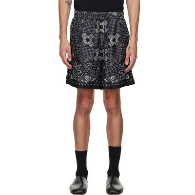 AMIRI AMIRI Black 'MA' Check Shorts