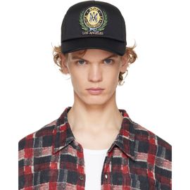 AMIRI AMIRI Black 'MA' Crest Trucker Hat