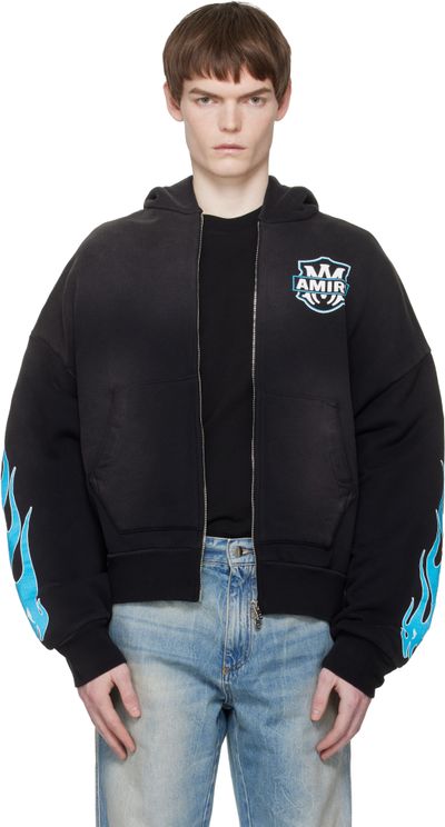 AMIRI AMIRI Black MA Flames Zip Hoodie