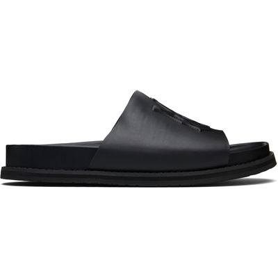 AMIRI AMIRI Black MA Leather Pool Slides