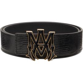 AMIRI AMIRI Black 'MA' Lizard Belt