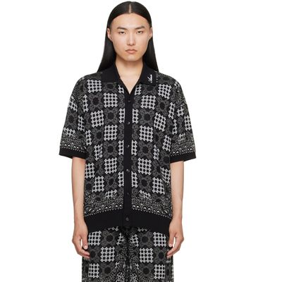 AMIRI AMIRI Black MA Quad Check Mesh Knit Shirt