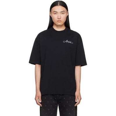 AMIRI AMIRI Black MA Quad Checkerboard Oversized T-shirt