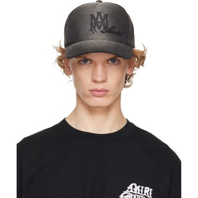 AMIRI AMIRI Black 'MA' Script Canvas Cap