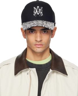 AMIRI AMIRI Black MA Snake Trucker Cap