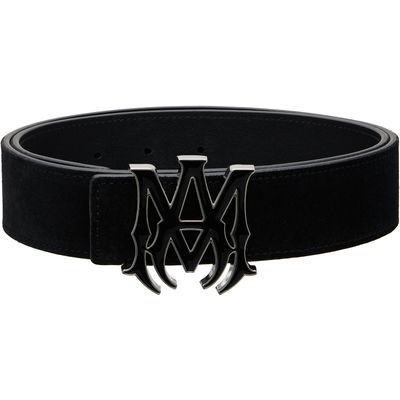 AMIRI AMIRI Black 'MA' Suede 4cm Belt