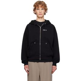 AMIRI AMIRI Black Relaxed Zip-Up Hoodie