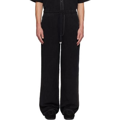 AMIRI AMIRI Black Script Linen DD Casual Trousers